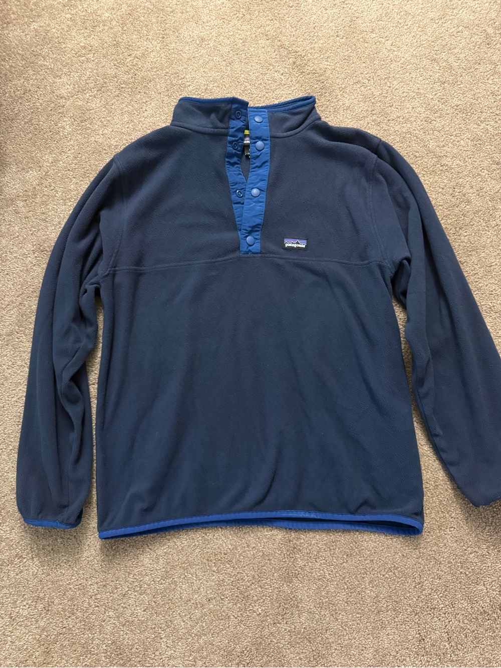 Patagonia Boy's Navy Snap-T Fleece Pullover